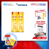 Combo 2 Bánh Snack Khoai Tây Ống Lay's Stax Khoai Tây Miếng Vị Tự Nhiên 160g (Size lớn) - Nhập khẩu từ Malaysia