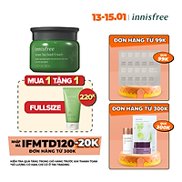 Kem dưỡng cung cấp ẩm từ trà xanh và dầu hạt trà xanh tươi Innisfree Green Tea Seed Cream 50ml - NEW