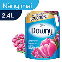 Nước Xả Vải Downy Hương Nắng mai Dạng Túi 2.4L