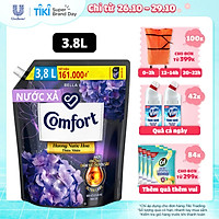 Nước Xả Làm Mềm Vải 3.8L Comfort Chăm Sóc Chuyên Sâu Giữ Màu & Bền Vải Hương Bella Đậm Đặc Một Lần Xả