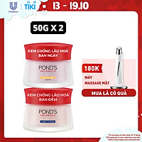 Bộ Đôi Kem Dưỡng Chống Lão Hóa Da Ngày Và Đêm Pond's Age Miracle (50g/hũ)