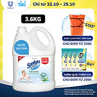 Chai Nước Lau Sàn 3.6 KG Sunlight Sạch Dịu Nhẹ - Mẹ An Tâm Chiết Xuất Tre & Lô Hội Thành Phần Làm Sạch 100% Nguồn Gốc Thiên Nhiên