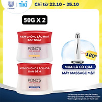 Bộ Đôi Kem Dưỡng Chống Lão Hóa Da Ngày Và Đêm Pond's Age Miracle (50g/hũ)