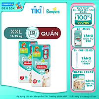 Combo 2 Tã/ Bỉm Quần PAMPERS Giữ Dáng Gói Cực Đại Size XXL (56 miếng, 15-25kg), Chống Xệ