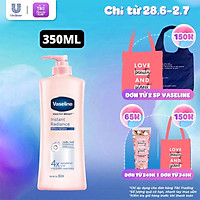 Sữa Dưỡng Thể 350Ml Vaseline Dưỡng Ẩm Sáng Da Instant Radiance Vi Chất Phản Quang Giúp Da Sáng Tức Thì Gấp 4 Lần