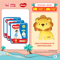 Combo 3 gói Tã Quần Huggies Dry Tràm Trà Tự Nhiên Gói Cực Đại + Tặng 8 miếng