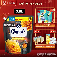 Nước Xả Làm Mềm Vải 3.8L Comfort Chăm Sóc Chuyên Sâu Giữ Màu & Bền Vải hương Sophia Đậm Đặc Một Lần Xả