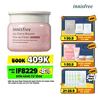 Kem dưỡng ẩm làm sáng chống nắng cho da innisfree Jeju Cherry blossom Tone-up cream SPF30 PA++ 50ml - 131172154