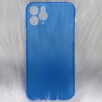 Ốp lụa nhựa cứng nhám chống vân tay cho iPhone 11 - Hàng Chính Hãng ( Xanh)