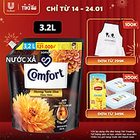 Nước xả vải làm mềm vải Comfort Chăm sóc Chuyên sâu Hương nước hoa thiên nhiên Sophia túi 3.2L