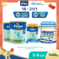 Bộ 2 Hộp Sữa Bột Friso Gold 4 1400g Dành Cho Trẻ Từ 2 - 6 Tuổi + Tặng Lon Sữa Friso Gold 4 380g