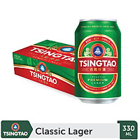 Thùng 24 lon Bia Tsingtao Classic Lager (330ml/lon)