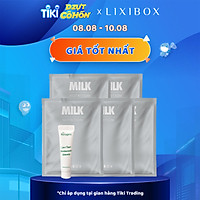 Combo Gel dưỡng ẩm giảm thâm The Auragins 10ml và 5 mặt nạ Lixibox - Milk