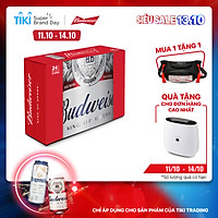 Thùng 24 Lon Bia Budweiser (330ml / Lon)