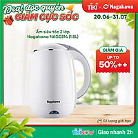 Ấm Đun Siêu Tốc 2 Lớp Nagakawa NAG0314 (1.8 Lít) - Hàng Chính Hãng