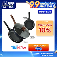 Bộ Chảo Đa Năng Đáy Từ Nagakawa NAEC202626 (20cm & 26cm & 26cm Sâu Lòng) - Hàng Chính Hãng