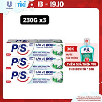Combo 3 Kem đánh răng P/S Bảo Vệ 123 Baking Soda - Hương Thảo 230g giúp làm trắng răng tự nhiên