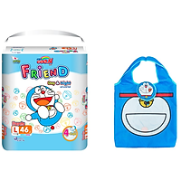 Tã quần Goo.N Friend Doremon gói cực đại L46 cho bé từ 9 -14kg + Tặng 1 túi Doremon