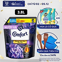 Nước Xả Làm Mềm Vải 3.8L Comfort Chăm Sóc Chuyên Sâu Giữ Màu & Bền Vải Hương Bella Đậm Đặc Một Lần Xả