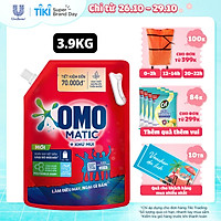 Nước giặt OMO Matic cho máy giặt cửa trên giúp quần áo sạch bẩn khử mùi toàn diện, túi 3.9kg