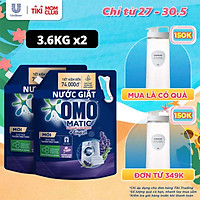 Combo 2 túi nước giặt OMO Matic chuyên dụng Cửa Trước Lavender Khử Mùi Thư Thái 3.6kg