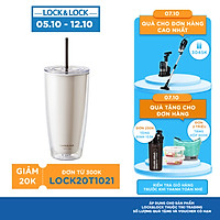Ly nhựa 2 lớp LocknLock kèm ống hút HAP507 750ml