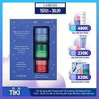 Bộ mặt nạ ngủ được yêu thích phiên bản cải tiến LANEIGE Night Rescue Kit 3 món