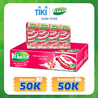 Thùng 48 Hộp Sữa Chua Lên Men Tự Nhiên Yomost Vị Dâu (170ml/Hộp)