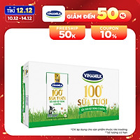 Thùng 48 Hộp Sữa Tươi Tiệt Trùng Vinamilk 100% Có Đường 110ml