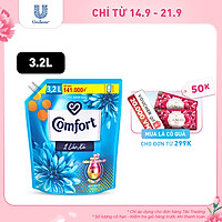 Nước Xả Vải Comfort Giữ Màu & Bền Vải Một Lần Xả Hương Ban Mai túi 3.2L