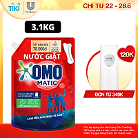 Túi Nước Giặt Omo Matic Cho Máy Giặt Cửa Trên Xoáy Bay Vết Bẩn Sạch Bẩn Khử Mùi Toàn Diện 3.1Kg
