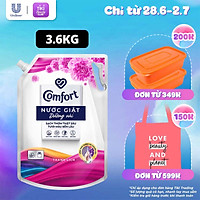Nước Giặt Dưỡng Vải Comfort Đa Chức Năng Hương Thanh Lịch Giúp Quần Áo Sạch Thơm & Tươi Màu Túi 3.6Kg