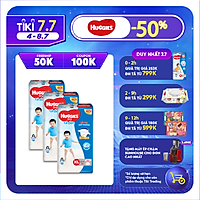 Combo 3 Gói Tã Dán Huggies Dry Gói Cực Đại XL62 (62 Miếng) - Bao Bì Mới