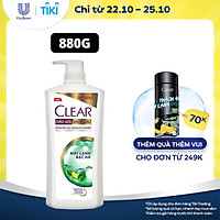 Dầu gội 880g Clear Sạch Gàu Mát Lạnh Bạc Hà 3X Sức Mạnh Đánh Bay Gàu, Ngứa, Vi Khuẩn