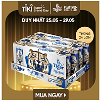 Thùng 24 lon bia lúa mì Tiger Platinum Wheat Lager 330ml/lon