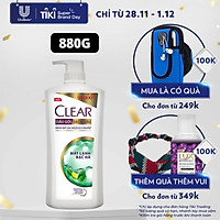 Dầu gội 880g Clear Sạch Gàu Mát Lạnh Bạc Hà 3X Sức Mạnh Đánh Bay Gàu, Ngứa, Vi Khuẩn