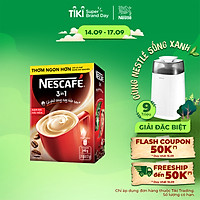 NESCAFÉ 3in1 Cà phê rang xay hòa tan Đậm đà hài hòa - Hộp 20 gói x 17 g