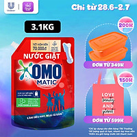 Túi Nước Giặt Omo Matic Cho Máy Giặt Cửa Trên Xoáy Bay Vết Bẩn Sạch Bẩn Khử Mùi Toàn Diện 3.1Kg