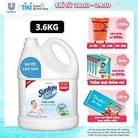 Chai Nước Lau Sàn 3.6 KG Sunlight Sạch Dịu Nhẹ - Mẹ An Tâm Chiết Xuất Tre & Lô Hội Thành Phần Làm Sạch 100% Nguồn Gốc Thiên Nhiên