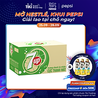 Thùng 24 Chai Nước Ngọt Có Gas 7Up (390ml / Chai)