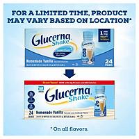 Sữa dinh dưỡng dành cho người tiểu đường Glucerna Vanilla Shake 237ml x 24 chai (Thùng) - Nhập khẩu Mỹ (Mẫu mới)