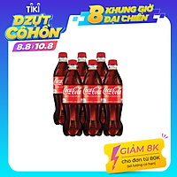 Lốc 6 Chai Nước Giải Khát Có Gas Coca-Cola (600ml / Chai)
