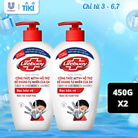 Combo 2 Nước Rửa Tay Lifebuoy Chăm Sóc Da Giúp Dưỡng ẩm Mềm Mại Và Bảo Vệ Khỏi 99.9% Vi Khuẩn Trên Tay Chai 450G