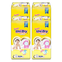 Combo 4 Tã Dán Cho Bé UniDry (G6+) size XL34 (34 miếng)