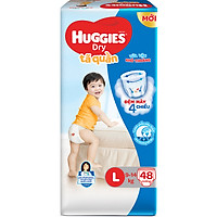 Tã Quần Huggies Dry Gói Đại L48 (48 Miếng) - Bao Bì Mới