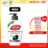 Nước Rửa Tay Lifebuoy Cân Bằng Độ Ph Bảo Vệ Khỏi Vi Khuẩn; Dưỡng Ẩm Than Hoạt Tính & Bạc Hà Chiết Xuất Thiên Nhiên Chai 450g