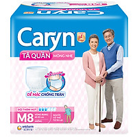 Tã Quần Mỏng Nhẹ Caryn Gói Lớn M8 (8 Miếng)