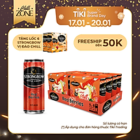 Thùng 24 Lon Cao Strongbow Vị Dâu Đỏ (330ml / Lon)
