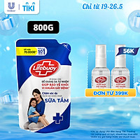 Sữa Tắm Lifebuoy Sạch Khuẩn Chăm Sóc Da Ngăn Ngừa Vi Khuẩn Lây Lan Với Ion Bạc+ Hỗ Trợ Cùng Đề Kháng Da Tự Nhiên Túi 800G