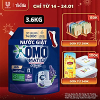 Nước giặt OMO Matic chuyên dụng Cửa Trước Lavender Khử Mùi Thư Thái 3.6kg